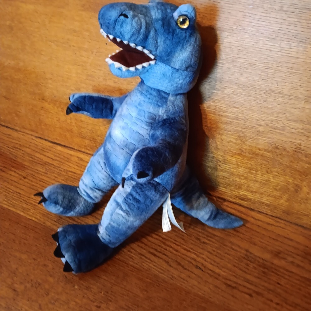 Build-A-Bear BAB Workshop Blue T-Rex Dinosaur Plush Toy Stuffed Animal - Picture 2 of 7